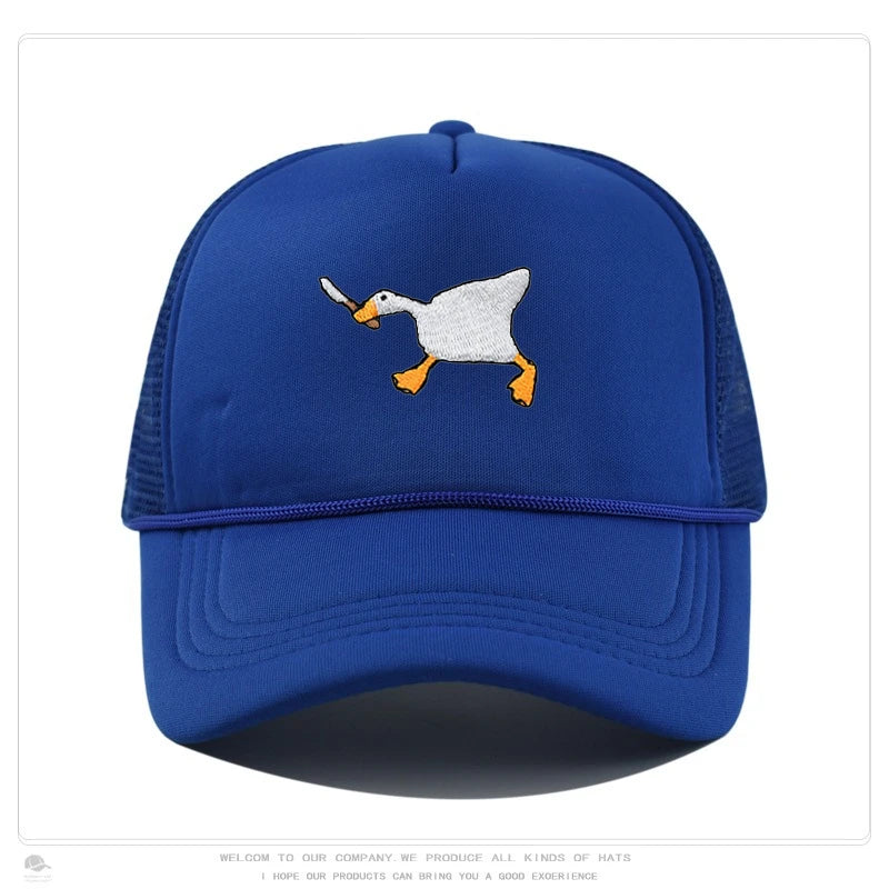 Goose Embroidered Adjustable Baseball Cap