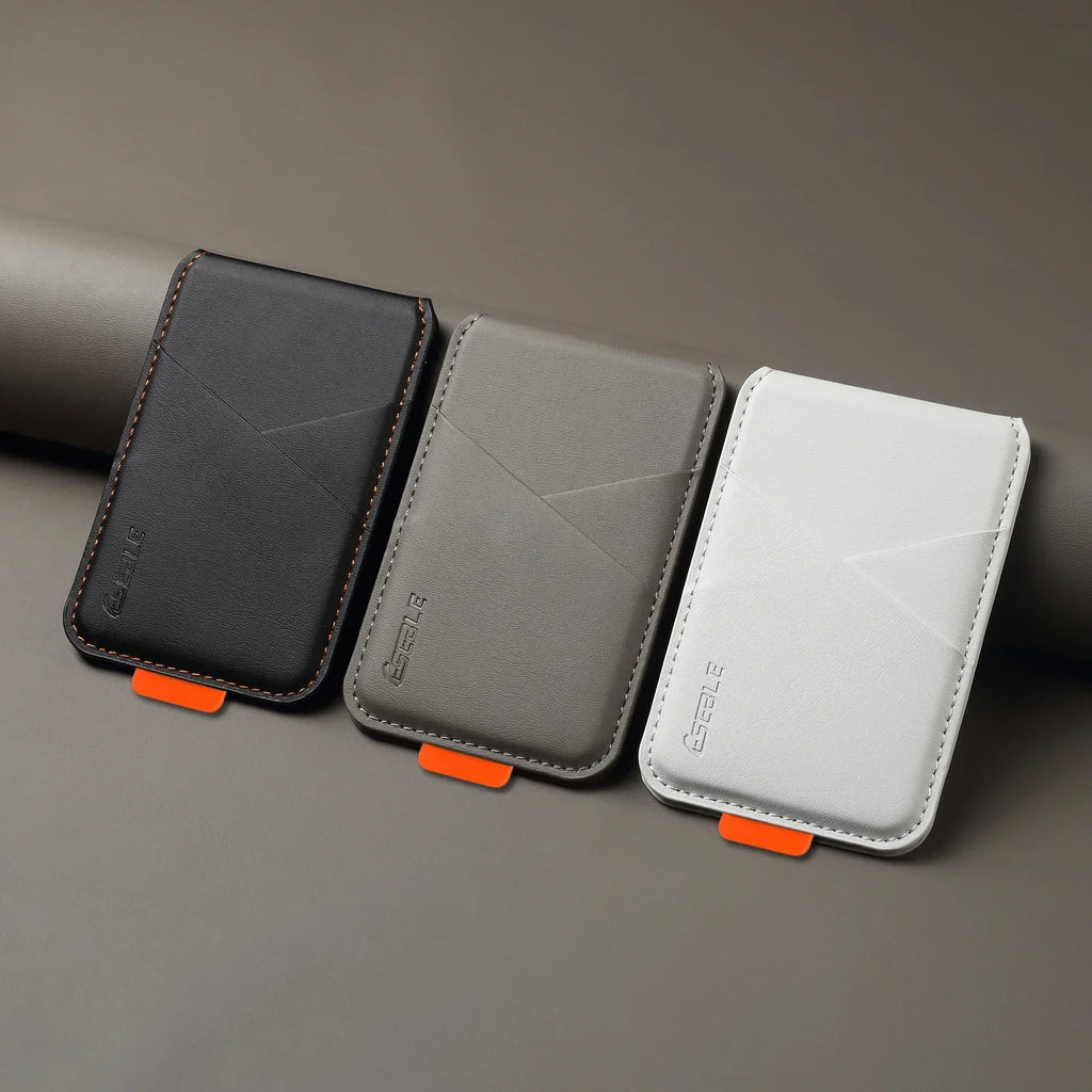 Leather MagSafe Magnetic Card Holder RFID Anti Skimming Wallet iPhone Case