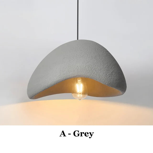 Nordic Pendant Lamp Wabi Sabi LED Ceiling Light Chandelier Living Room Dining