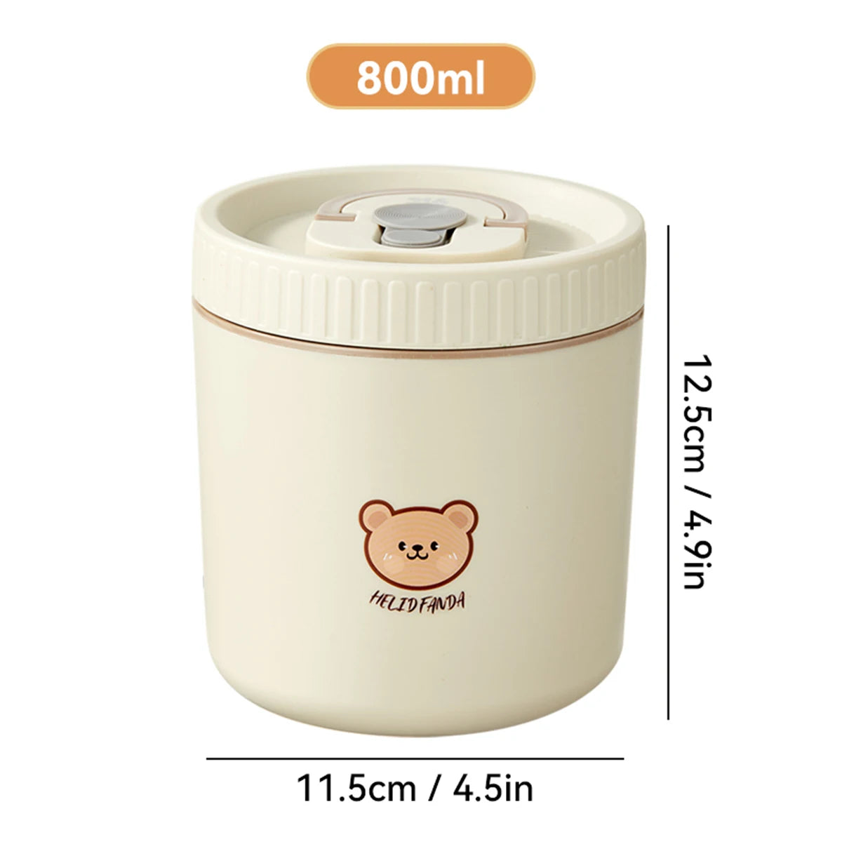Stainless Steel Thermal Bento Lunch Box Large Capacity Insulated Food Container