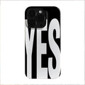 NO YES Personalized Black White Letters iPhone Case
