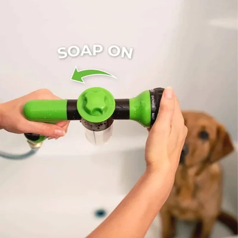 Pet Shower Sprayer Hose 3 Mode Adjustable Dog Bath Nozzle Foam Cleaning Tool