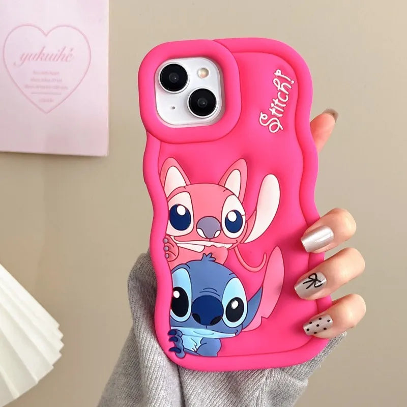 Cute 3D Stitch Silicone Soft Shockproof iPhone Case
