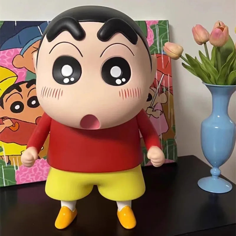 40cm Crayon Shin Chan Figure Dynamic Superman Anime Model Toy Gift Decor