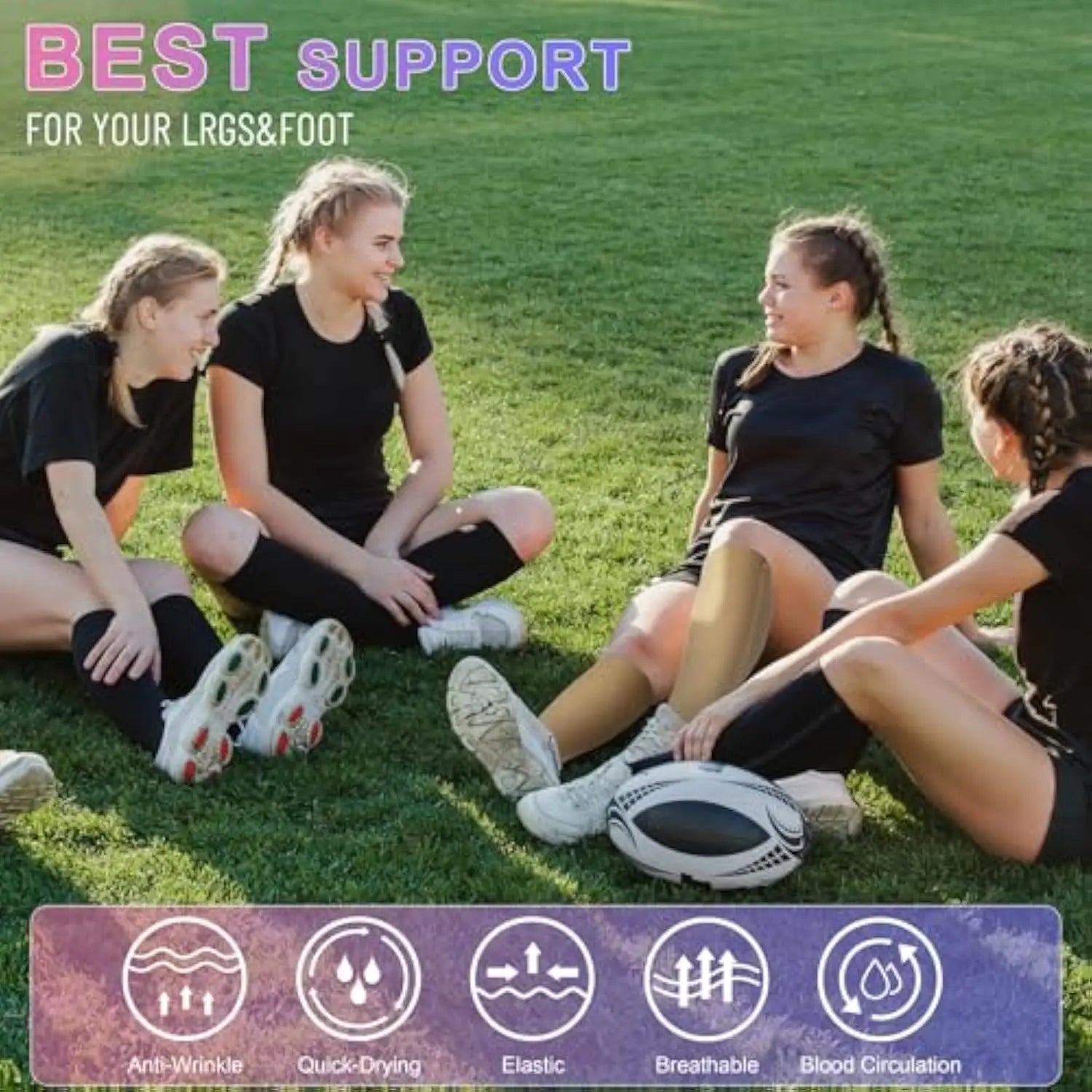 Zipper Compression Socks 15–20 mmHg Open Toe Medical Support Socks Men Women Circulation Relief