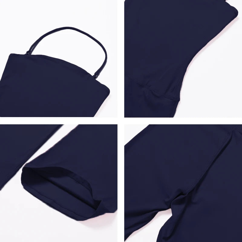 Women Sleeveless Yoga Jumpsuit Backless Flared Gym Sportswear Outfit