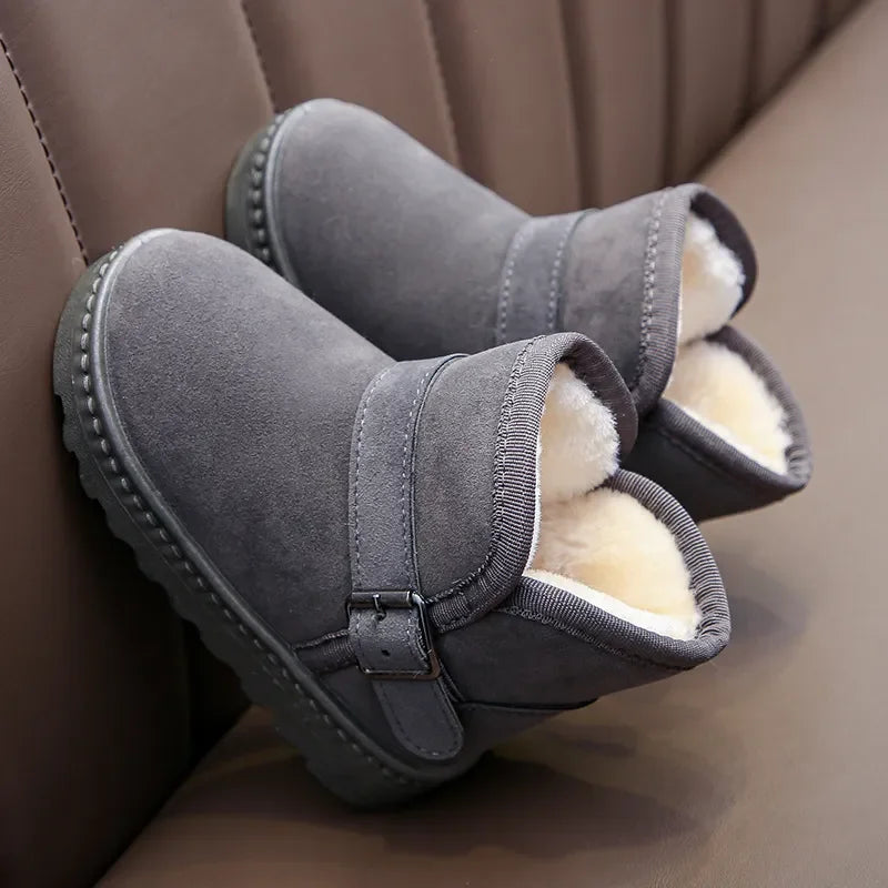 Kids Winter Snow Boots Warm Cotton Casual Shoes for Boys & Girls