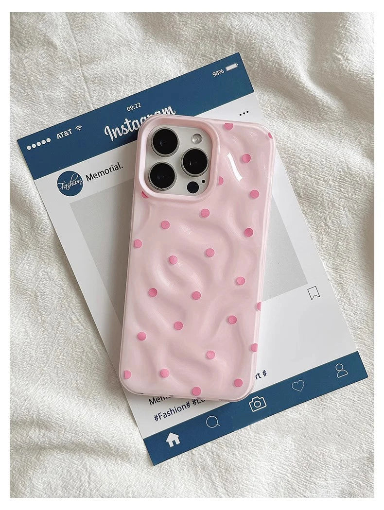 Black Polka Dot Lovely Bumper iPhone Case