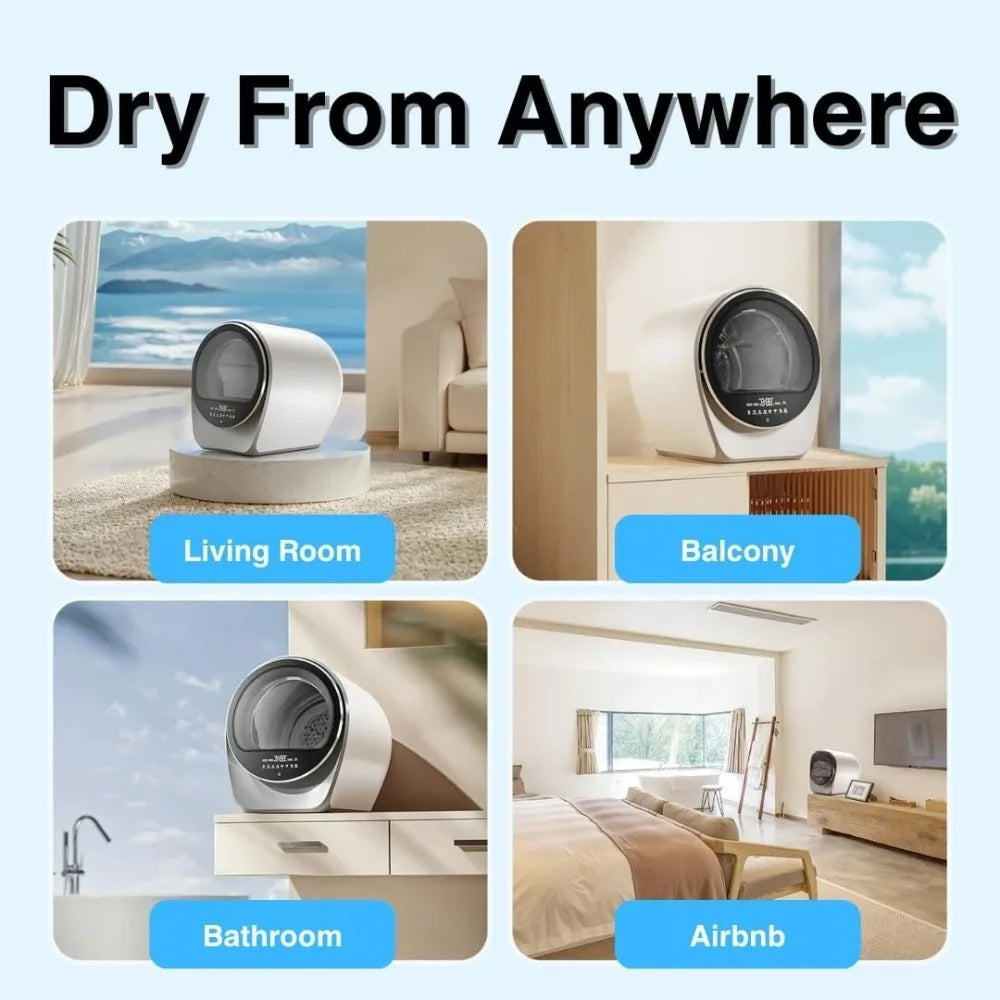 Portable Clothes Dryer Compact 1 Cu.ft 110V Ultrafast Home Apartment RV Use