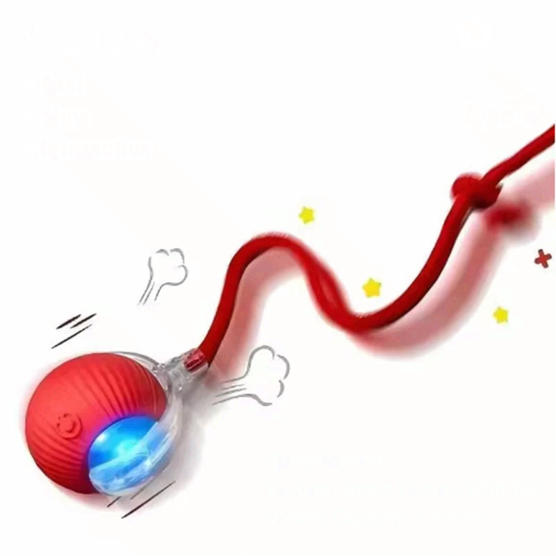 Cat Toy Ball Interactive Teasing Stick Wear Resistant Bite Pet Toy