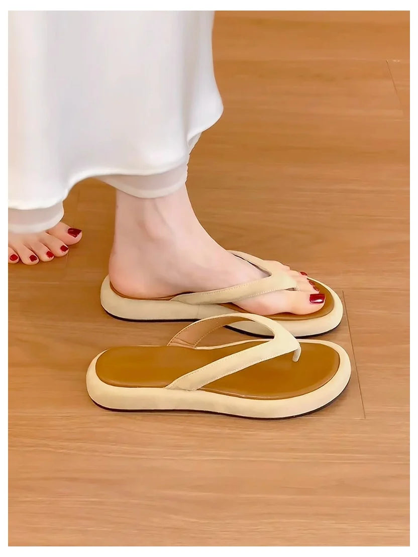 Women Summer Slides Flat Open Toe Casual Beach Slippers Outdoor Sandals