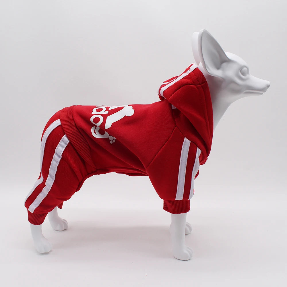 Cute Dog Hoodie Jumpsuit – Sport Outfit for Small Dogs