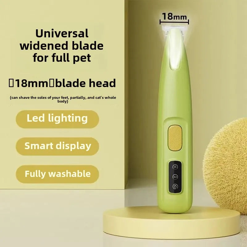 Waterproof Dog Paw Trimmer with LED Light Pet Grooming Clippers
