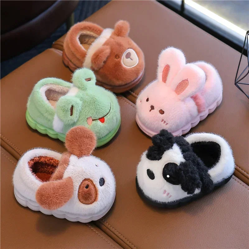 Baby Cartoon Animal Cotton Slippers Soft Warm Non Slip Shoes