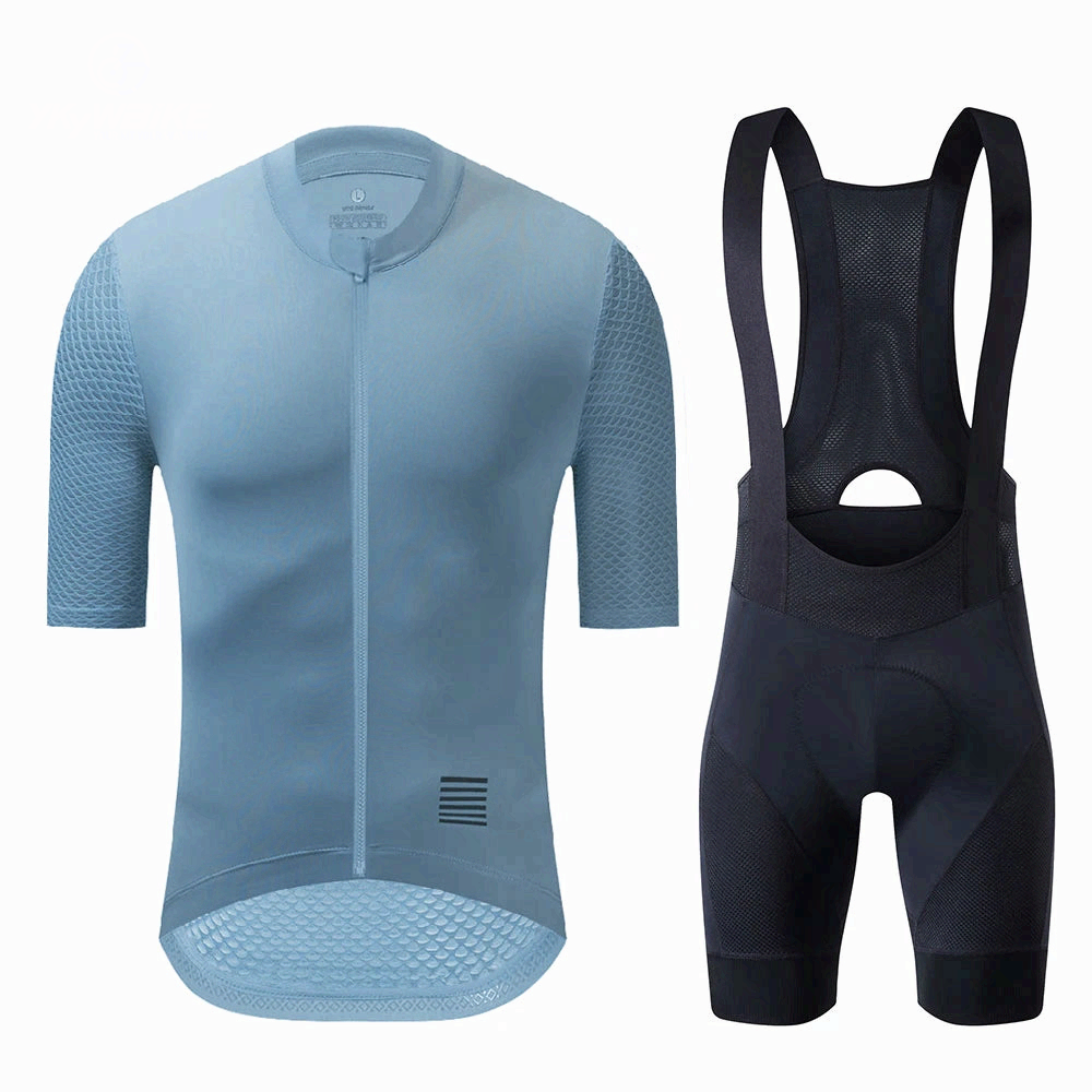 Cycling Jersey Set Men – Breathable MTB Bike Clothing Kit with Bib Shorts