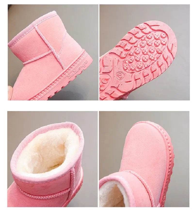 Kids Winter Snow Boots Warm Cotton Casual Shoes for Boys & Girls