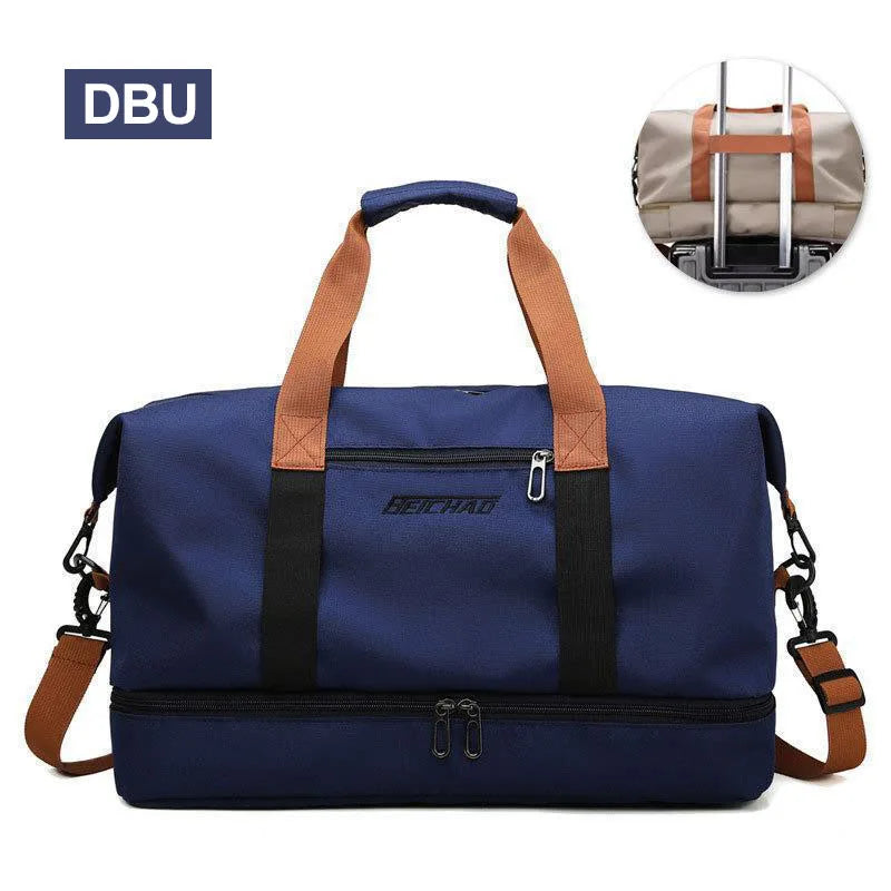 Travel Gym Bag Waterproof Duffle Large Capacity Fitness Bag With Shoe Compartment