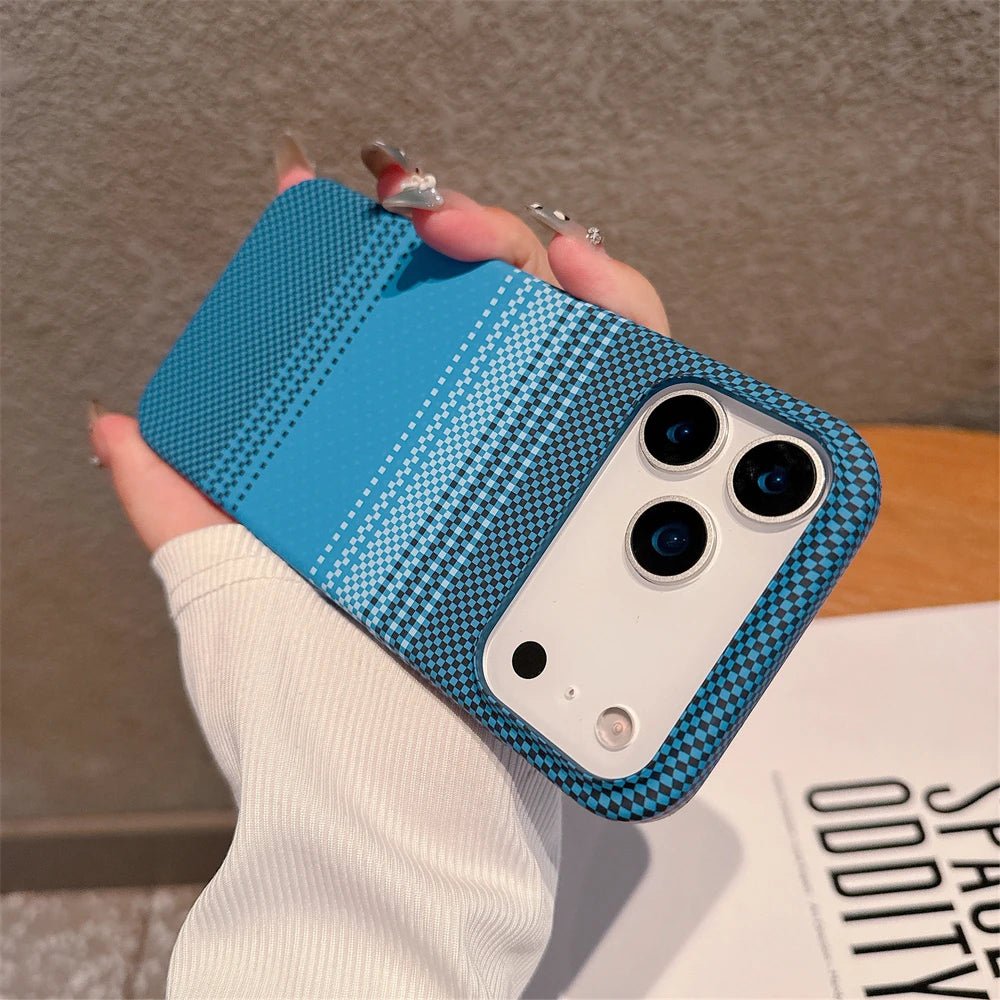 Kevlar Carbon Fibre PC Hard Shockproof Ultra Thin iPhone Case