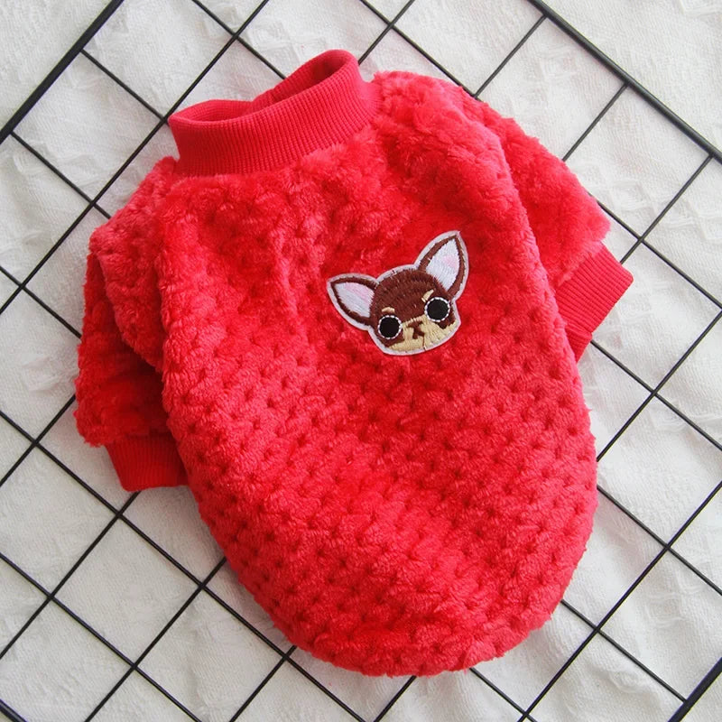 Fleece Dog Hoodie Warm Pet Sweater Jacket