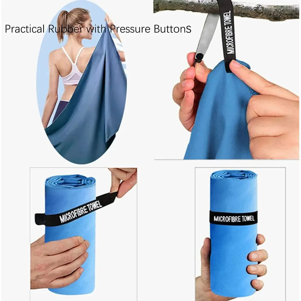 Ultra Absorbent Microfiber Towel Quick Dry Compact Sports Outdoor Towel