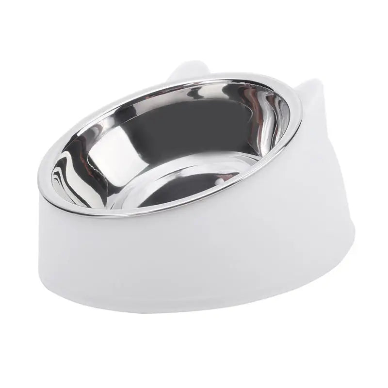 Inclined Stainless Steel Cat Bowl for Cats and Dogs