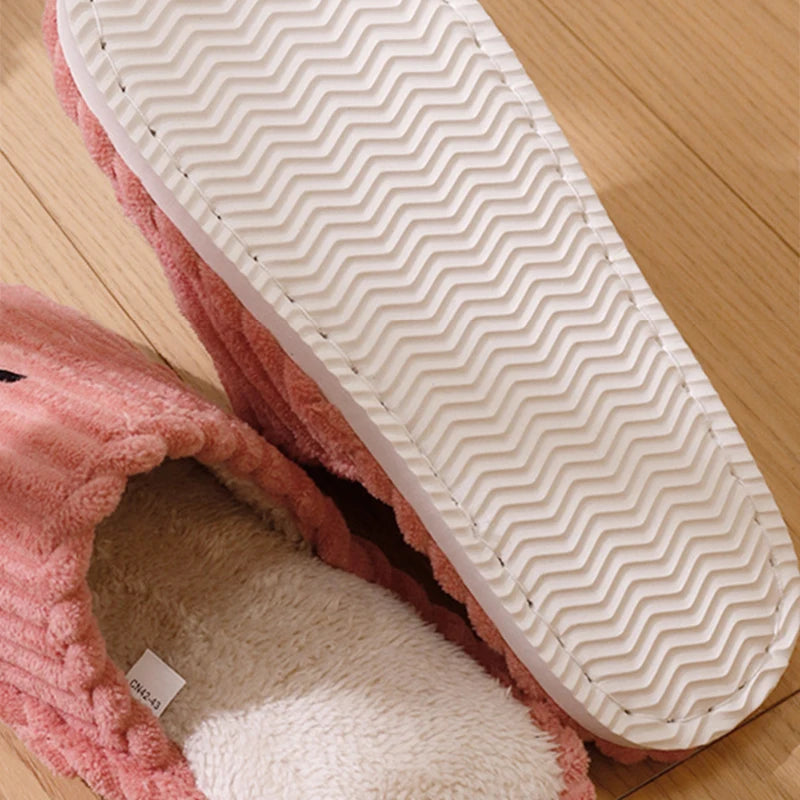 Cartoon Dog Indoor Slippers Warm Home Cotton Shoes