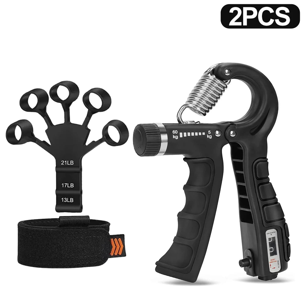 Adjustable Hand Gripper 5–60kg Finger Wrist Strength Trainer Fitness Exerciser