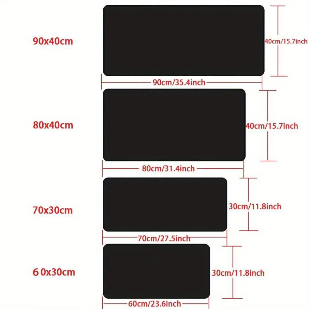 Large Gaming Mousepad Anti Slip Rubber Desk Mat Stitched Edge for PC Gaming