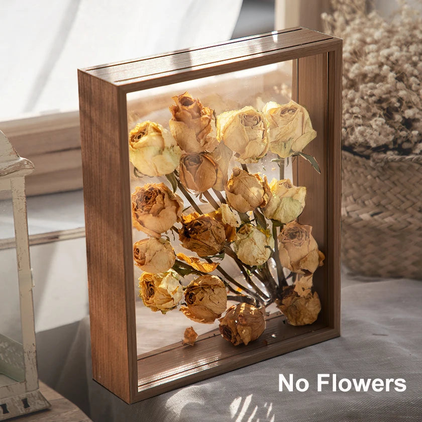 Deep Shadow Box Frame 4cm Wooden Display Case for Flowers Crafts 3D Picture