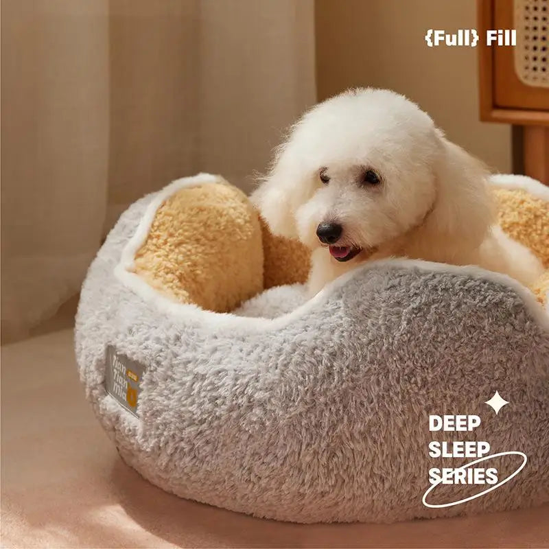 Warm Plush Cat Bed Soft Sleeping Nest for Cats and Dogs