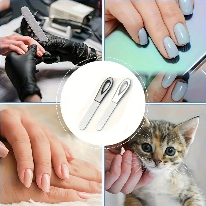 Stainless Steel Diamond Nail File Durable for Finger Toe Thick Nails