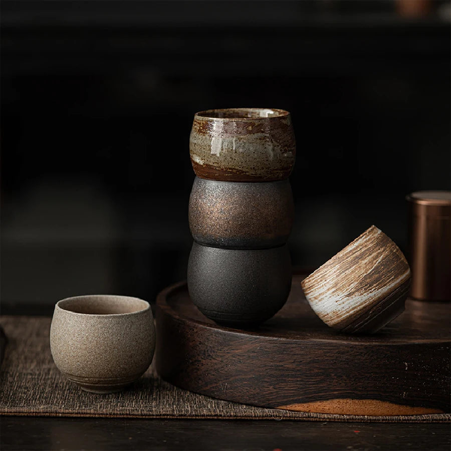 Stoneware Tea Cup 80ml Handmade Kung Fu Tea Single Cup
