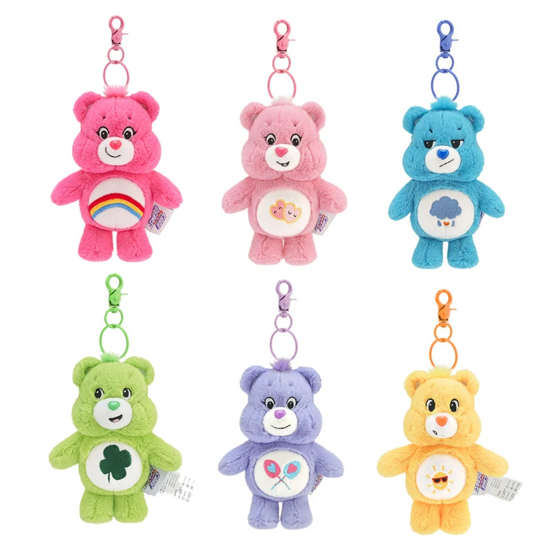 Care Bears Plush Keychain Cute Rainbow Bear Kawaii Toy with Sound