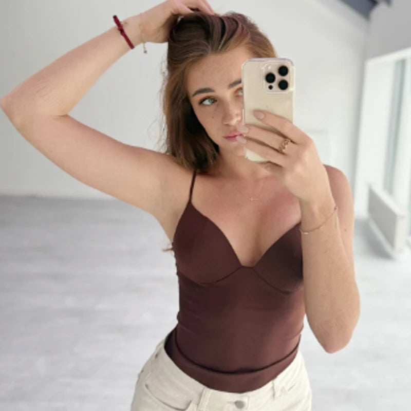 Women Burgundy Corset Camisole Top Sleeveless Backless Elegant Summer Bustier Tank