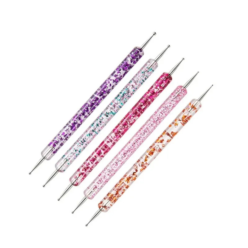 Nail Art Dotting Tools Set – Dual-ended Rhinestone Nail Design Pens for DIY Manicure