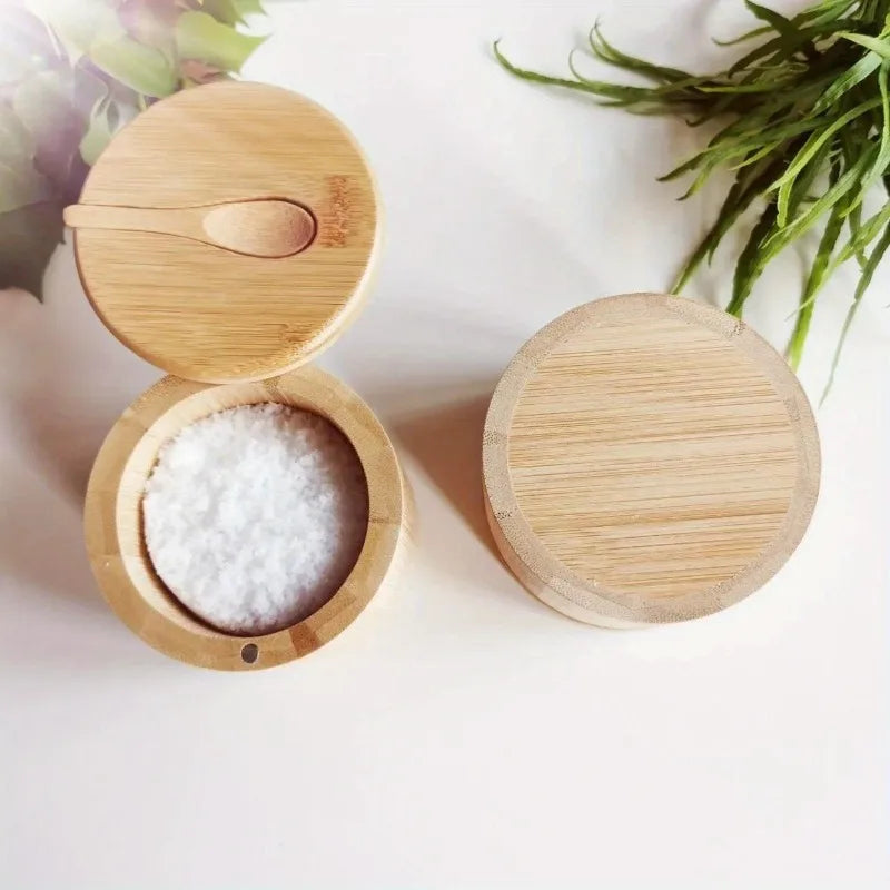 Salt Seasoning Jars Pepper Jar Bamboo Condiment