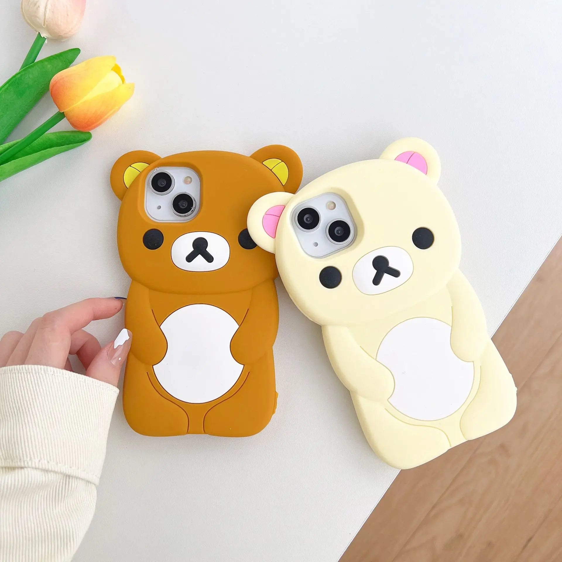 Rilakkuma Bear Silicone Soft iPhone Case