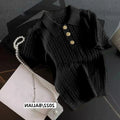 Women Ice Silk Polo Shirt Knitted Short Sleeve Jacquard Summer Chic Thin Top Style