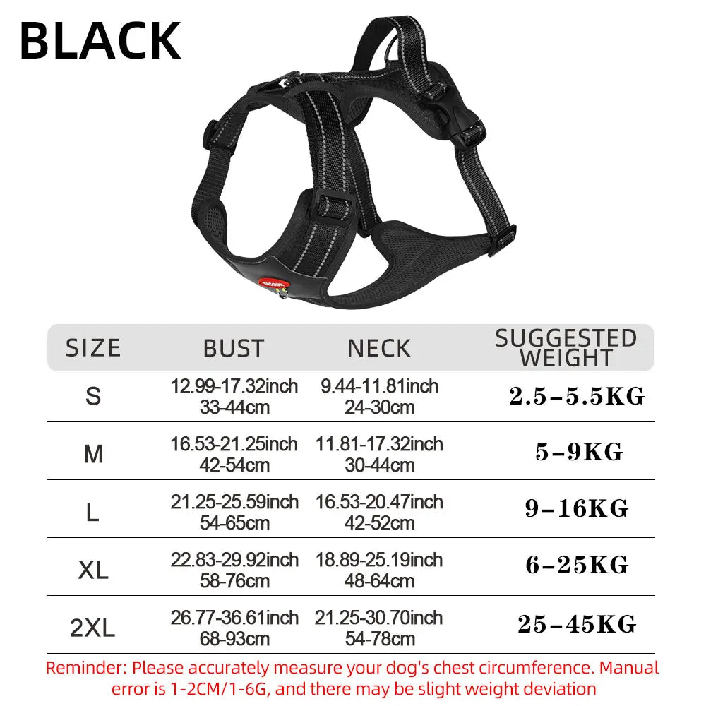 Reflective Tactical Dog Harness Waterproof Vest Medium Large Dogs Adjustable Pet Supplies