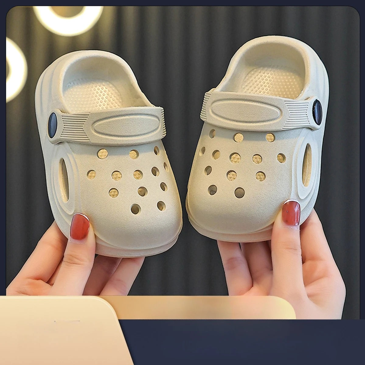 Kids Hole Sandals Soft Anti Slip Beach Slippers DIY Design Boys Girls Summer Shoes