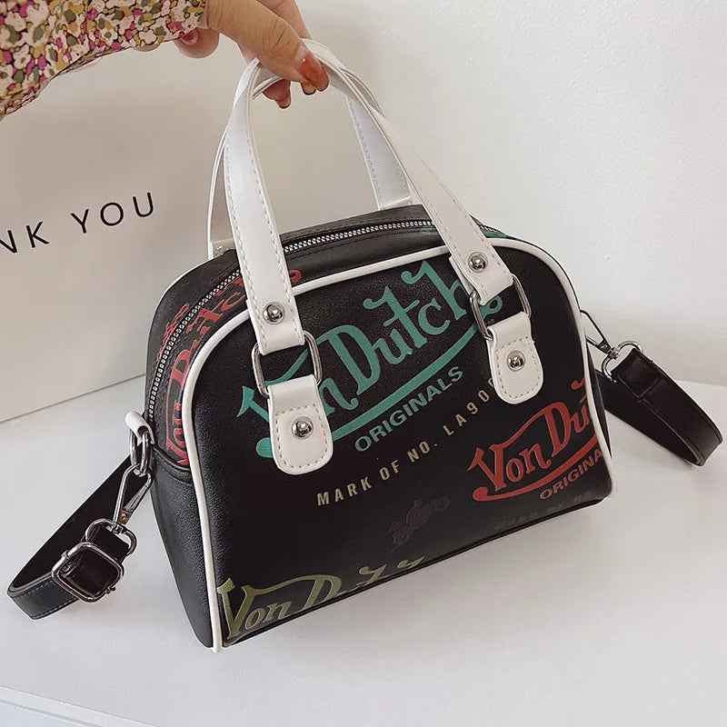 Women Large Capacity Crossbody Shoulder Bag Retro Handbag