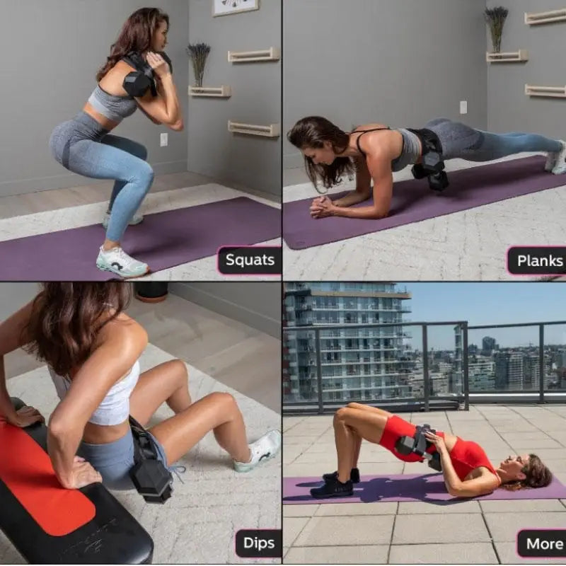 Hip Thrust Belt Glute Trainer Adjustable for Dumbbells Home Workout