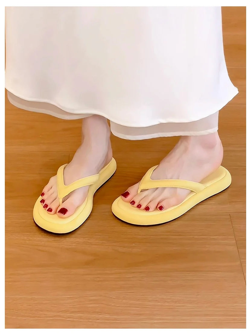 Women Summer Slides Flat Open Toe Casual Beach Slippers Outdoor Sandals