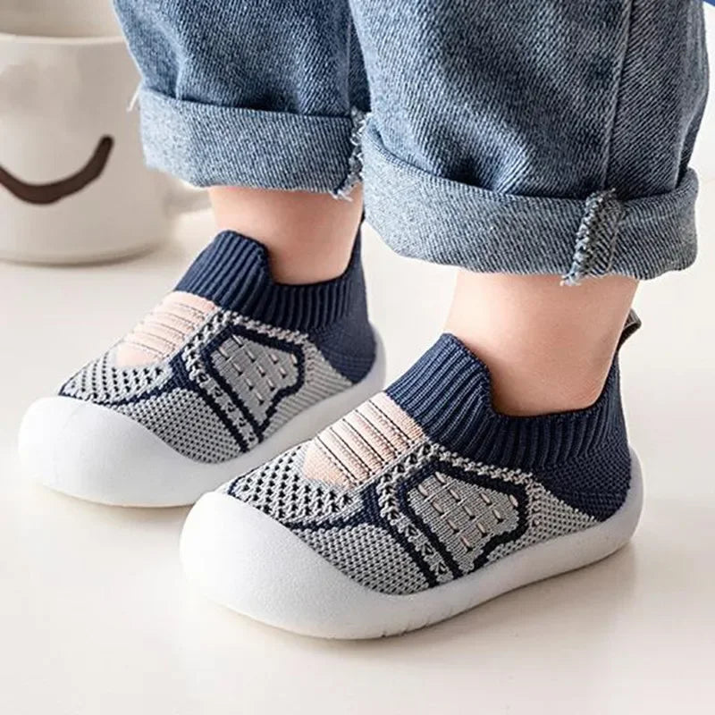 Baby Breathable Sock Shoes Anti Slip Rubber Sole Infant Slippers