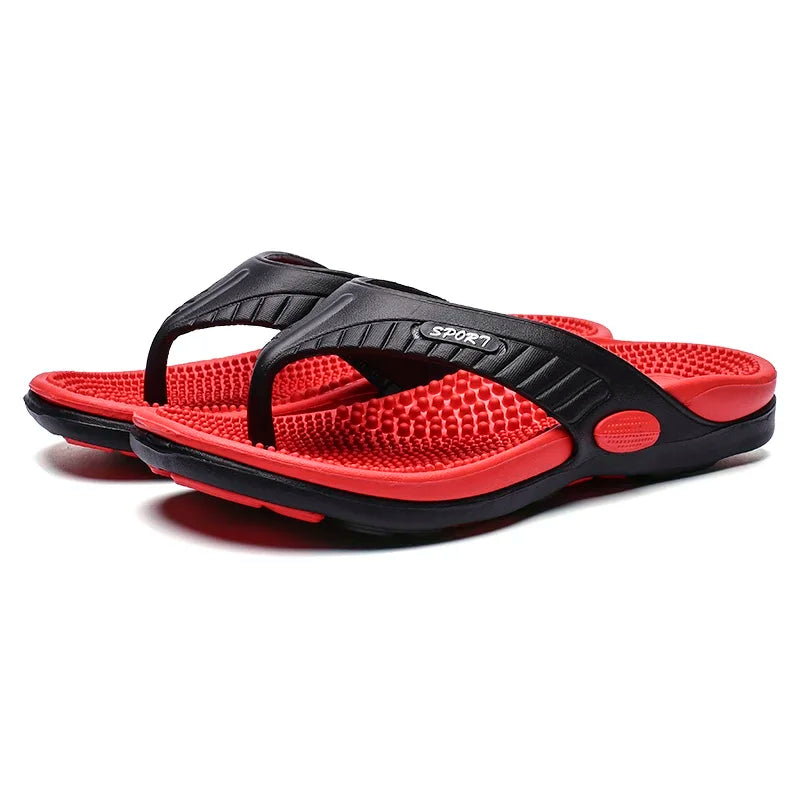 Massage Flip Flops Men Acupressure Sole Anti-Slip Comfortable Beach Sandals
