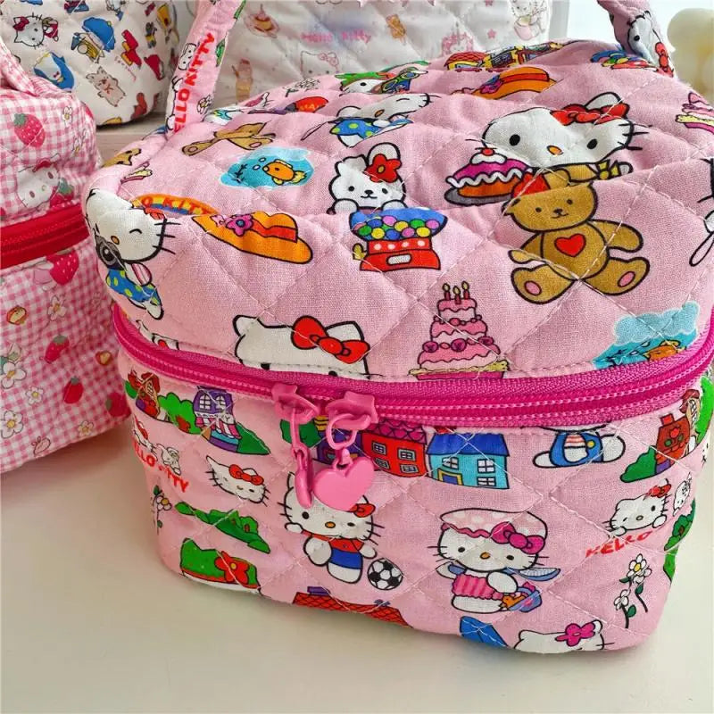 Hello Kitty Embroidered Makeup Bag Large Capacity Case