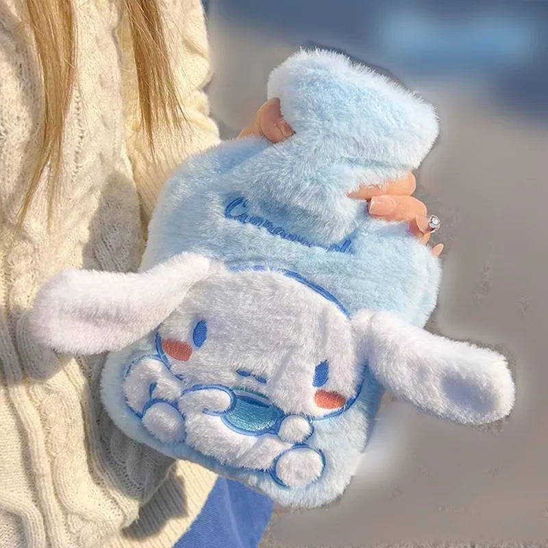 Plush Hot Water Bottle Kuromi Cinnamoroll Winter Hand Warmer Gift