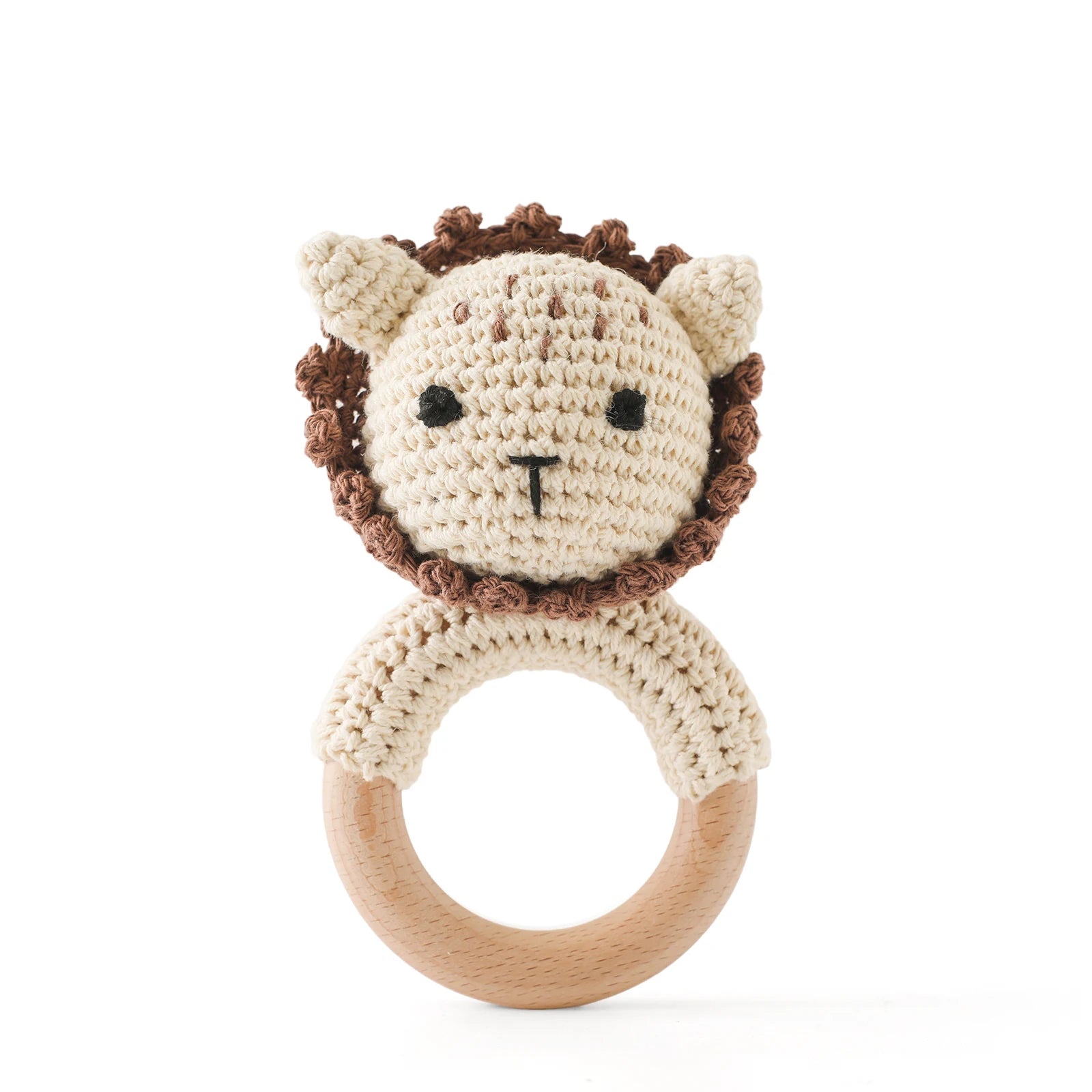 Crochet Bear Baby Rattle Teether Toy for 0 to 12 Months