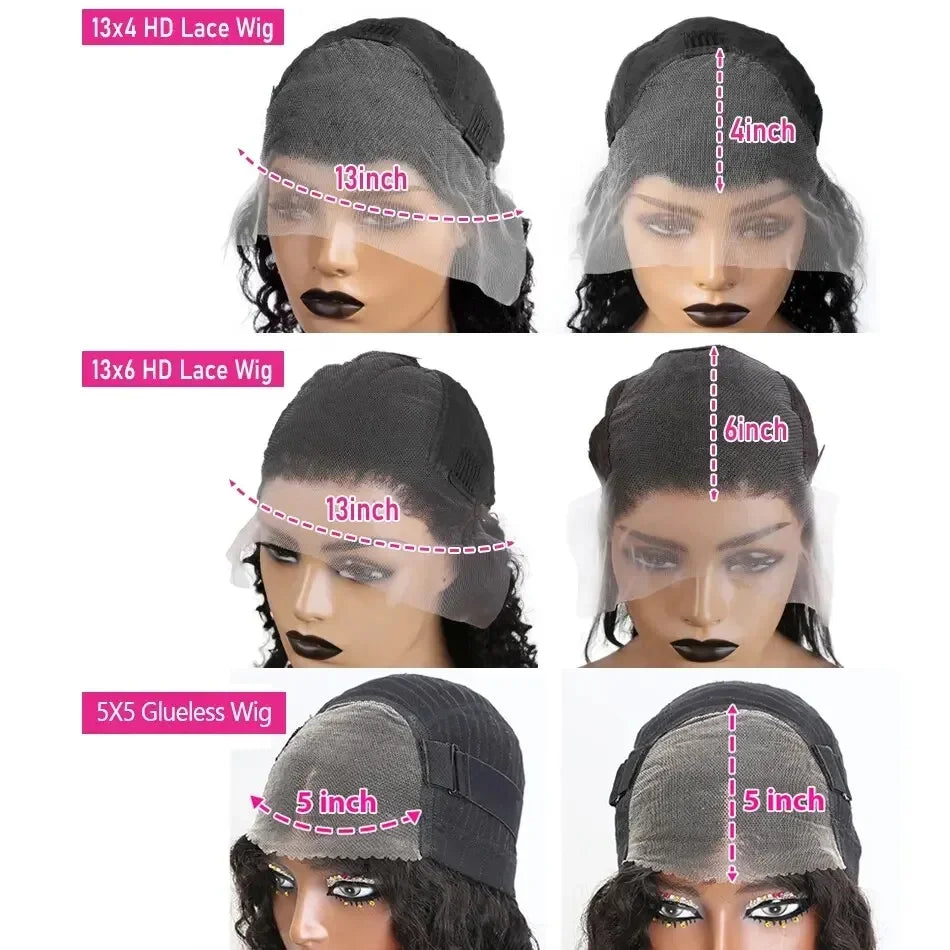 Loose Wave Human Hair Wig – HD Lace Front Glueless Wig with Natural Hairline