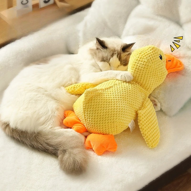 Duck Plush Dog Chew Toy with Quacking Sound